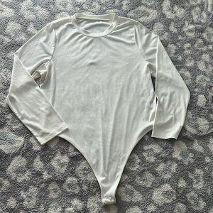 SHEIN Plus Ribbed Long Sleeve Bodysuit